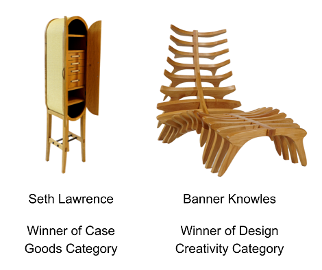 Banner Knowles and Seth Lawrence took home first prize in different categories and the International Woodworking Fair student competition