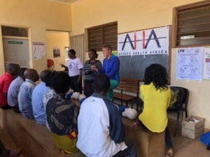 Emma Wingerd's poster is used to teach students in Malawi during summer 2018. Photo submitted